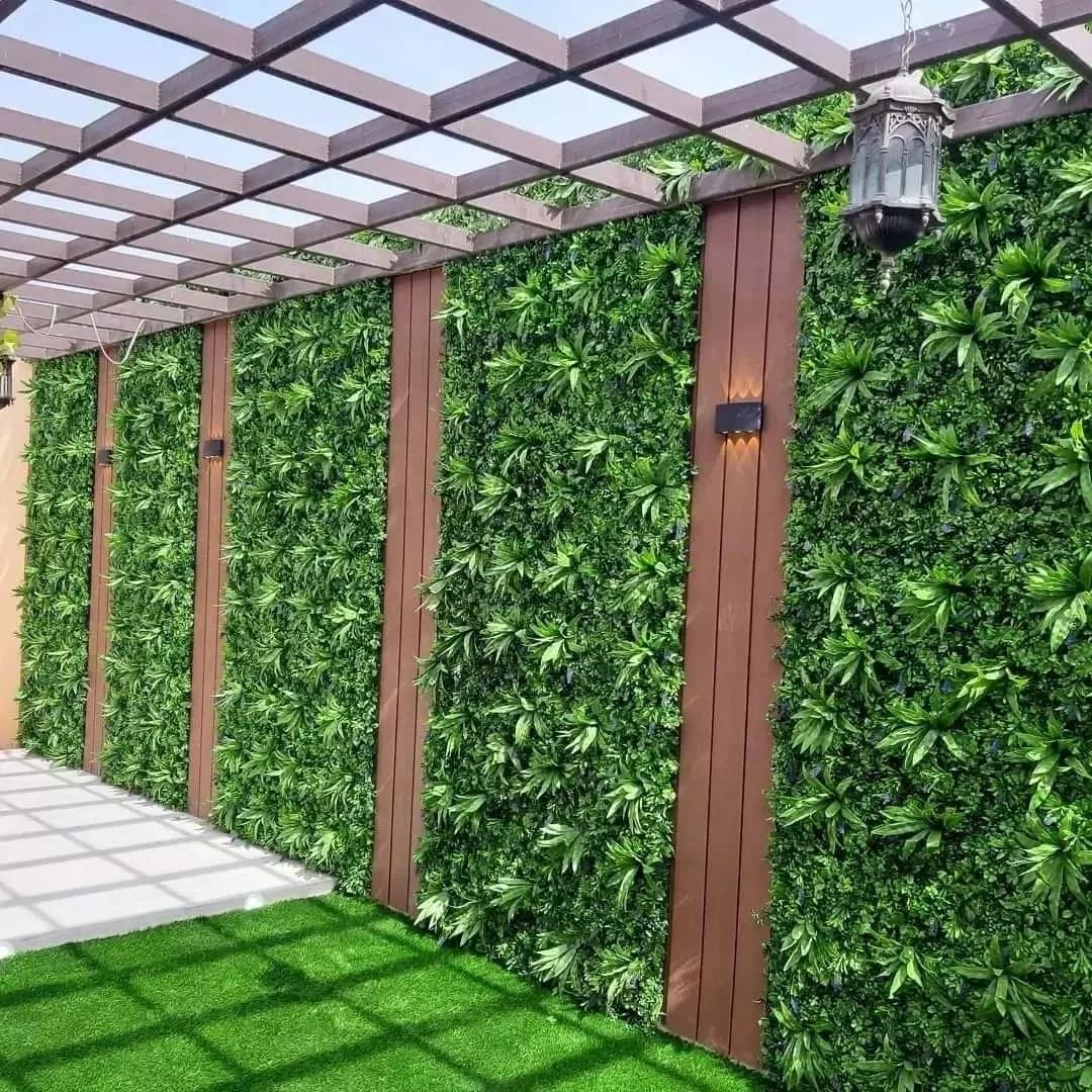 تركيب عشب جداري بابها