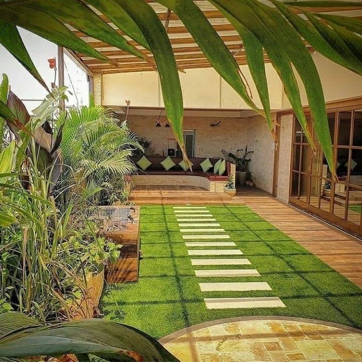 تركيب عشب صناعي بابها 