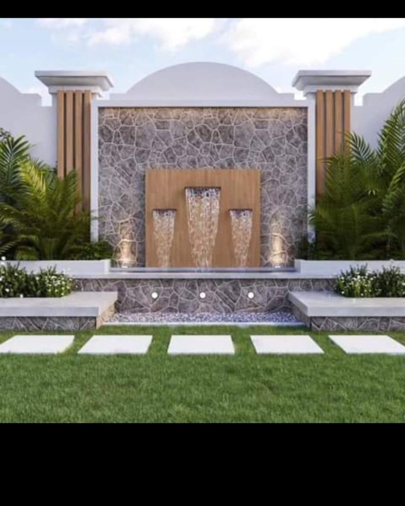 تصميم الشلالات والنوافير داخل الحدائق1 824x1030