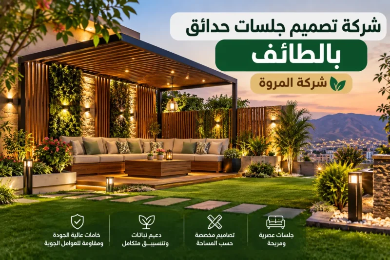 شركة تصميم جلسات حدائق بالطائف
